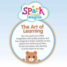 Spark Create Imagine Soft Bear Plush with Beans, 17 in, 0 Months - Thumbnail 7