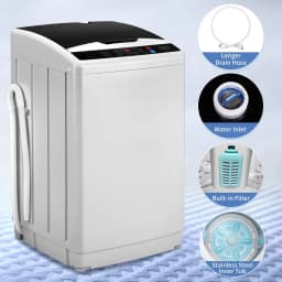Zimtown Full Automatic Washing Machine, 25 lbs Top Load Portable Washer with Drain Pump - Thumbnail 6