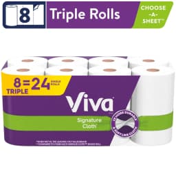 Viva Signature Cloth Paper Towels, 8 Triple Rolls - Thumbnail 1