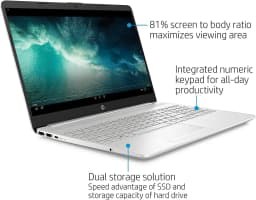 [Windows 10 Pro] HP 15 15.6" HD Laptop Computer, AMD Ryzen 3 3250U, 8GB SDRAM, 1TB HDD + 128GB SSD, Bluetooth, WiFi - Thumbnail 5