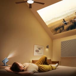 Restored Hisense C2 Laser Mini Projector, 65-300", Gimbal Design, 4K, Triple Color Laser, 110% BT.2020 - Thumbnail 4