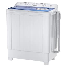 Auertech Portable Washer 28lbs Twin Tub Compact with Drain Pump, Semi-Automatic Washer Spinner - Thumbnail 1