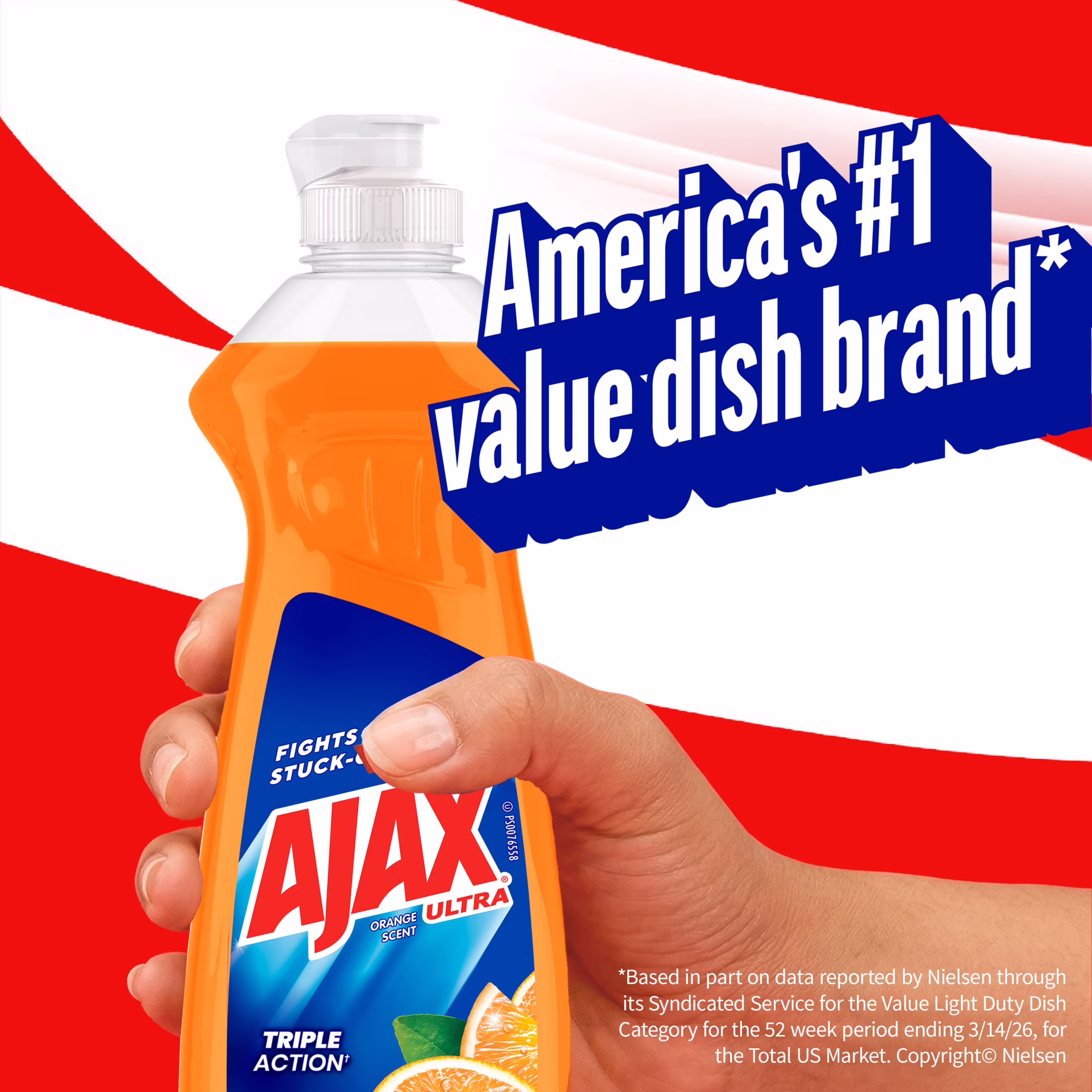 Ajax Ultra Triple Action Dishwashing Liquid Dish Soap, Orange Scent, 12.4 Fluid Ounce - Thumbnail 8