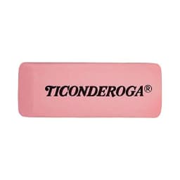 TICONDEROGA Pink Carnation Erasers, Wedge, Medium, Pink, 3 Count (Pack of 1) (X38943) - Thumbnail 2
