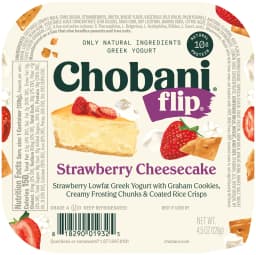 Chobani Flip Low-Fat Greek Yogurt Strawberry Cheesecake 4.5 oz Cup - Thumbnail 9