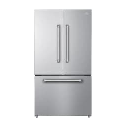 ICYBER BOOM 27.4 cu ft French Door Refrigerator, Bar Handle, Stainless Steel, Auto Defrost, Ice Maker & Water Filter, Dual Zone, Energy Efficient - Thumbnail 1