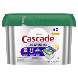 Cascade Platinum Dishwasher Pods, Dishwasher Detergent, Dish Detergent Soap, Lemon, 40 Count - Thumbnail 10