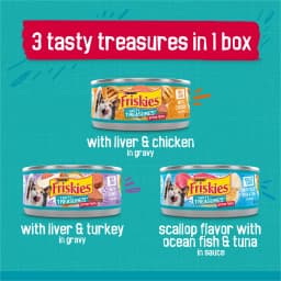 Friskies Gravy Tasty Treasures Prime Filets, Wet Cat Food, 5.5 oz Cans, 12 Pack - Thumbnail 4
