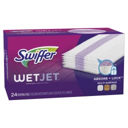 Swiffer Wet Jet Mop Cleaning Pads Refill, Floor Cleaner for Mopping Wood, Laminate, Tile, 24 Count - Thumbnail 1