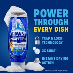 Dawn Platinum Plus PowerSuds Liquid Dish Soap, 38 oz. Bottle - Thumbnail 3