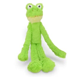 Multipet Swingin' Slevin Frog, Plush Dog Toy, Green, 5 Squeakers, 21 inches - Thumbnail 1