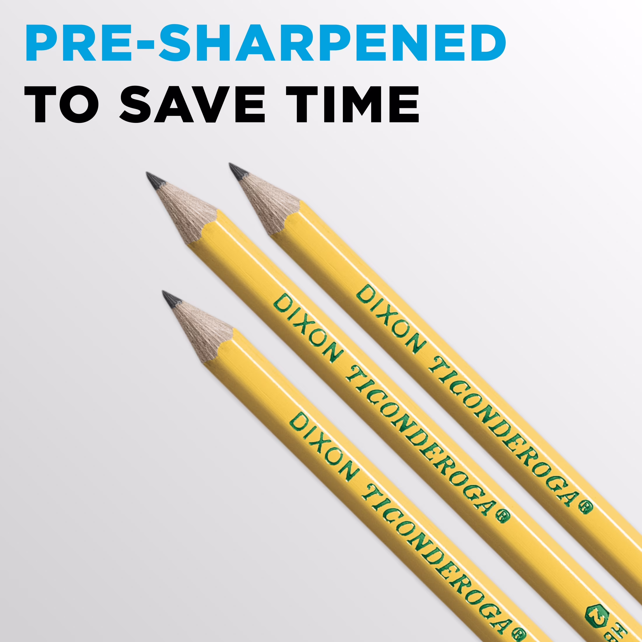 Ticonderoga Wood Pencils, Presharpened, #2 HB .3 mm Lead, Yellow, 48 Count - Thumbnail 2