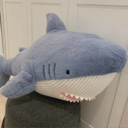 14 Inch Soft Shark Animal Plush Toy Comfortable Stuffed Doll for Car Decor and Holiday Gifting Grey with Detailed Embroidery - Thumbnail 3