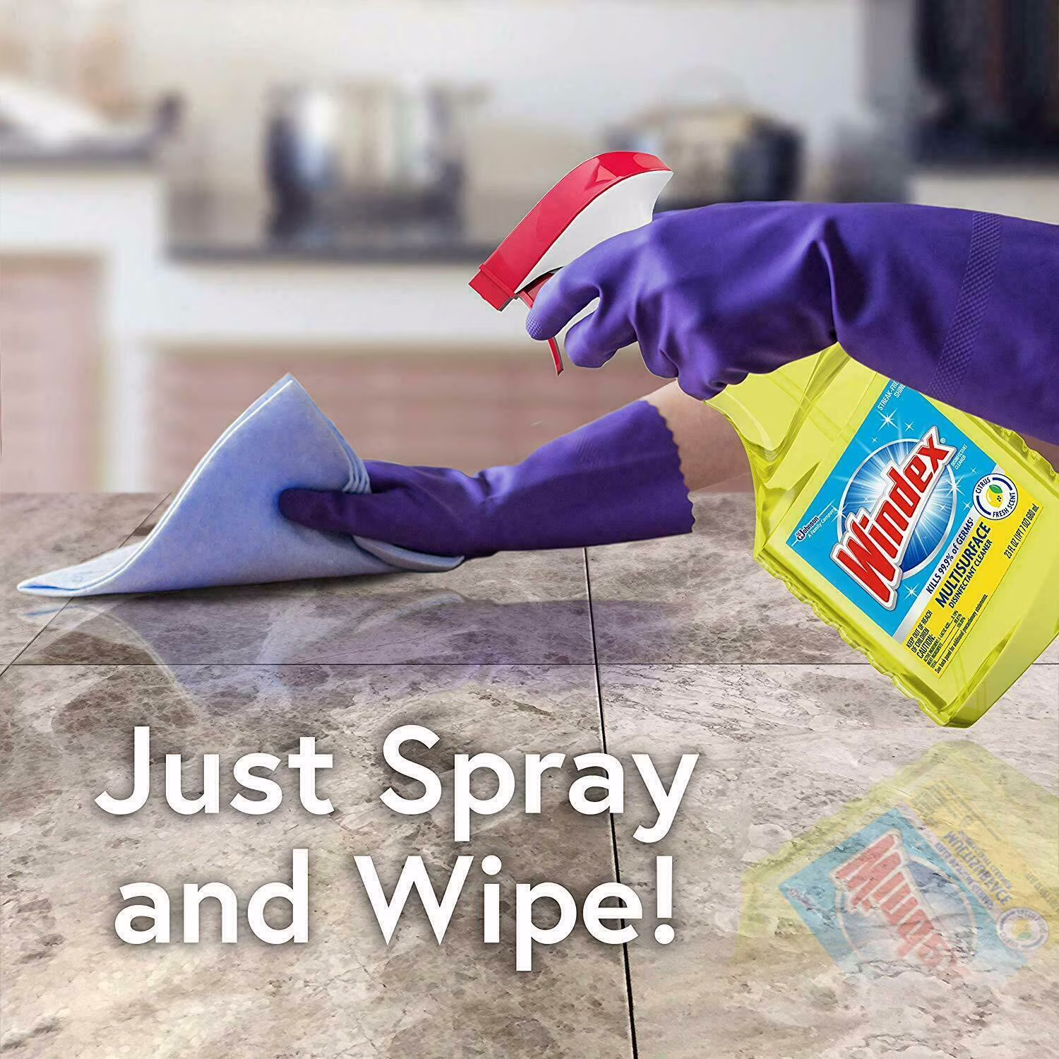3 Bottles of Windex Multi Surface Cleaner Kills 99.9% Germs 23 Oz Total 69 Oz - Thumbnail 3