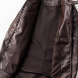 Men's PU Leather Jacket Light Business Jacket Zipper Cardigan Fake Pocket Decoration - Thumbnail 6