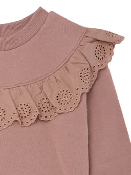 Modern Moments by Gerber Toddler Girl Eyelet Ruffle Sweatshirt Tunic and Legging Set, Sizes 12M-5T - Thumbnail 5