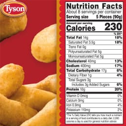 Tyson Honey Battered Breast Tenders, 25.5 oz (Frozen, Fully Cooked) - Thumbnail 5