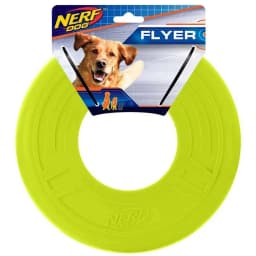 Nerf Dog Atomic Flyer Green 10 Inch Durable Flying Disc Toy - Thumbnail 1