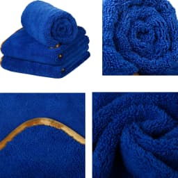 Microfiber Car Drying Towels, 16”x24“ Large Car Wash Detailing Buffing Polishing Towel , 380gsm, Pack - Thumbnail 3