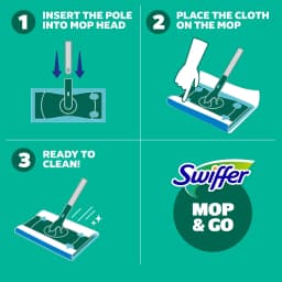 Swiffer Starter Classic Kit (1 Device, 2 Hair Magnet Dry Cloths, 2 Mop & Go Wet Cloths) - Thumbnail 7