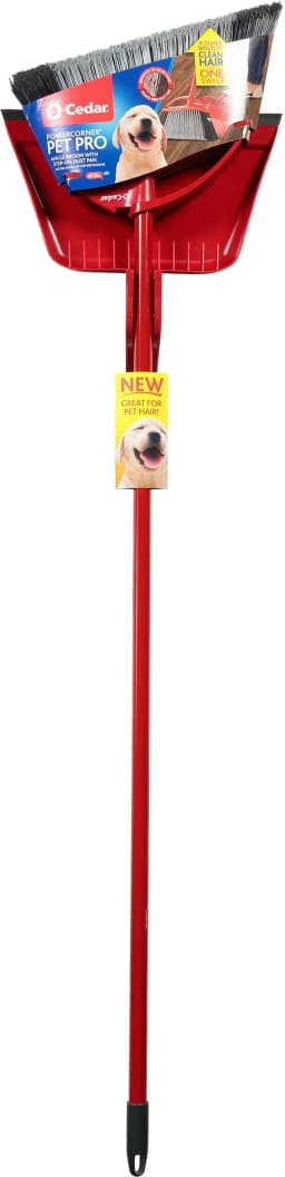 O-Cedar PowerCorner Pet Pro Broom and Dustpan Set Step-on Large - Thumbnail 3
