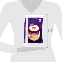 Great Value Swiss Deli Style Sliced Cheese, 8 oz Package 12 Slices - Thumbnail 6