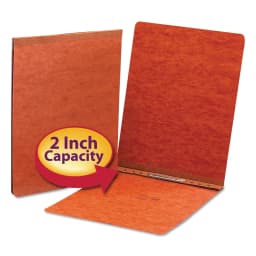 Smead End Opening PressGuard Report Cover Prong Fastener Letter Red 81724 - Thumbnail 2