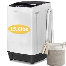 UbesGoo 15.6LBS Portable Washing Machine, Full-Automatic Electric Laundry Machine with Stainless Steel Drum,Compact Washer, Washer and Dryer Combo - Thumbnail 1