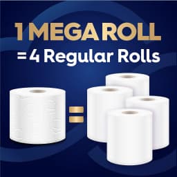 White Cloud Ultra Soft & Strong AIS1 Toilet Paper, 4 packs of 6 Mega Rolls = 96 Regular Rolls - Thumbnail 3