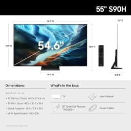 Samsung QN55S90HAEXZA 55 Inch S90H Series OLED 4K UHD Smart Vision AI TV with a 6 Year Amber Protection Plan (2026) - Thumbnail 3