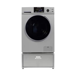 Equator 1.6cf 110V Vented/Ventless Sani Combo Washer Dryer Pet Cycle + Pedestal Silver - Thumbnail 4