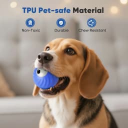 Petbobi Automatic Rechargeable Interactive Dog Ball with Active Rolling Treat Dispensing for Small Medium Dogs, 2.87" Blue - Thumbnail 5