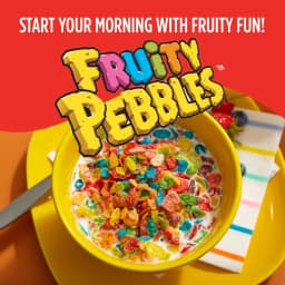 Post Fruity PEBBLES Breakfast Cereal, Gluten-Free, Sweetened Puffed Rice, 11 oz - Thumbnail 12