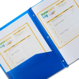 (32 pack) Pen+Gear Blue 3-Prong 2-Pocket Poly Folder - Thumbnail 4