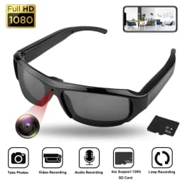 Camera Sunglasses 1080P HD Video Recording with 16GB Storage Hands-Free Photography for Outdoor Sports Cycling Running Travel Vlogging Action Camera - Thumbnail 1