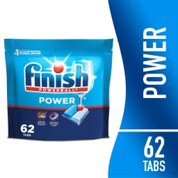 Finish Power Dishwasher Pods, No Pre-Rinse Dishwasher Detergent Tabs Soap, Deep Clean, 62 Count - Thumbnail 1