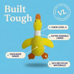 Vibrant Life Yellow Duck Plush Dog Toy with Squeaker, Chew Level 4 - Thumbnail 5