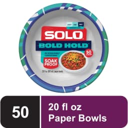 Solo Bold Hold Heavy Weight Paper Bowls, 20 fl oz, 50 Count - Thumbnail 1