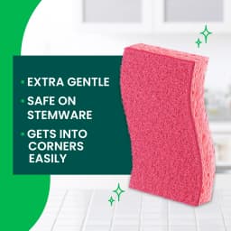 Scotch-Brite Sponge for Delicate Surfaces, Gentle Safe Clean, 3 Scrubbers - Thumbnail 3