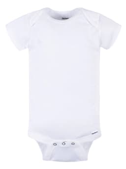 Gerber Baby Boy or Girl Neutral White Short Sleeve Cotton Onesies, 4-Pack, Sizes Newborn - 24 Months - Thumbnail 10