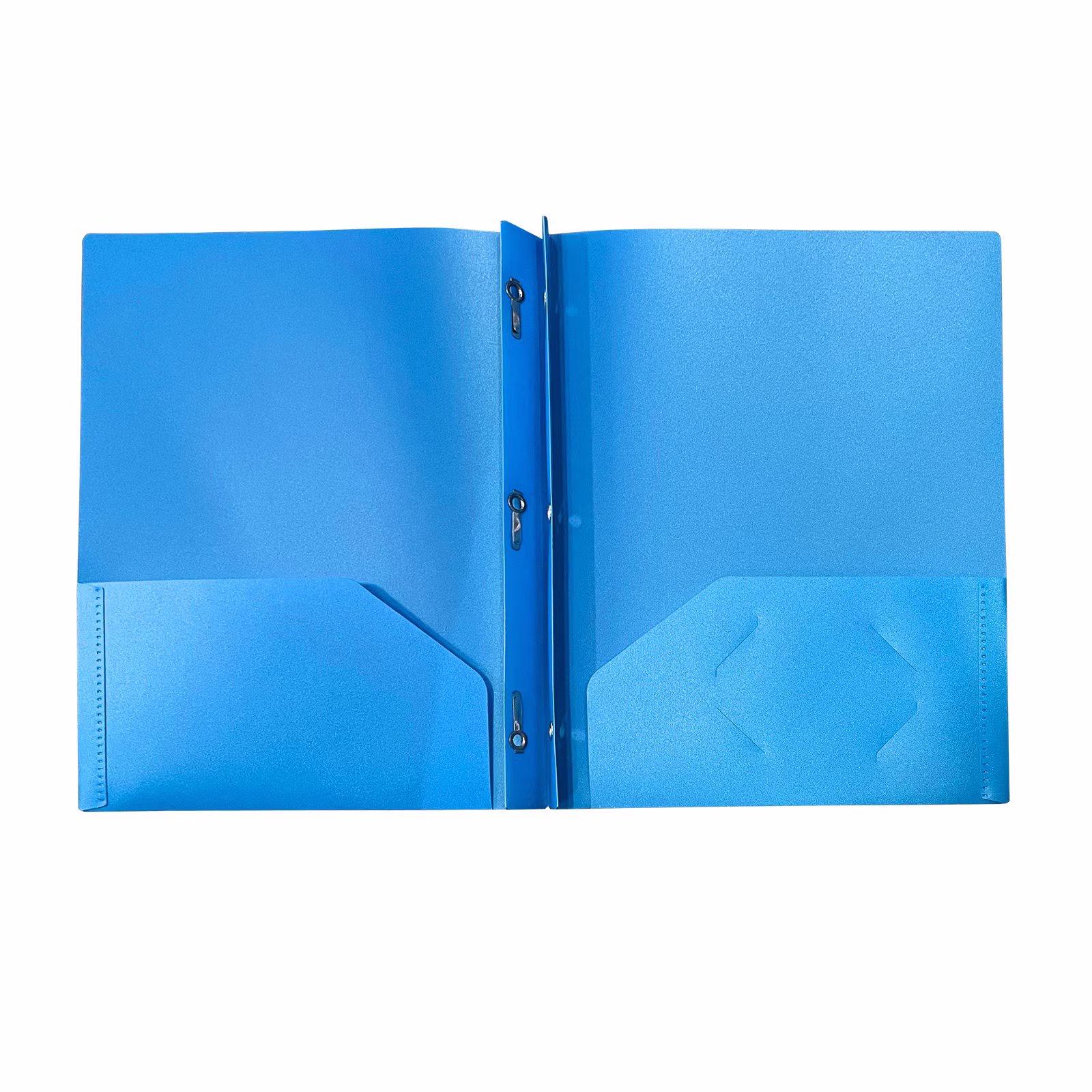 Plastic Folders with Pockets And Prongs Letter Size Two Pocket Folder with Prongs Durable Heavy Duty File Folders with Business Card Slot 2 Pocket - Thumbnail 5