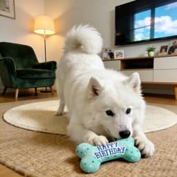 Prime Pets Dog Birthday Toys, Plush Dog Squeaky Toys, Dog Chew Toys Bone for Small Medium Large Dogs - Thumbnail 8