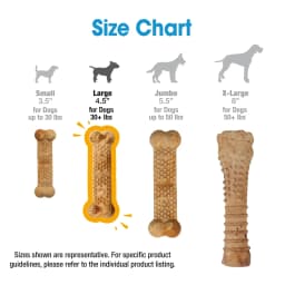 Nylabone Nubz Natural Dog Treats for Large Dogs, Chicken Flavor Dog Bones, Large - 30+ lbs., 14.6 oz Pouch, 8 Count - Thumbnail 8