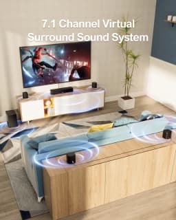 ULTIMEA 7.1ch Virtual Surround Sound Bar, Soundbar for Smart TV with Subwoofer, OPT/AUX/BT, Aura A40 - Thumbnail 8