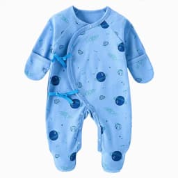 Newborn Newborn Baby Girl Clothes Infant Girl Print Long Pant Set Clothes Preemie Newborn Photography Dark Blue - Thumbnail 1