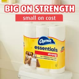 Charmin Essentials Strong Toilet Paper 12 Mega Rolls, 429 Sheets Per Roll - Thumbnail 4