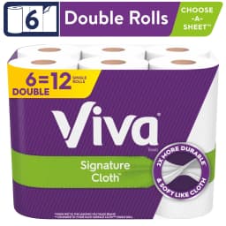 Viva Signature Cloth Paper Towels, 6 Double Rolls - Thumbnail 1