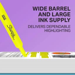 Sharpie Tank Highlighters, Assorted, Chisel Tip, 12 Count - Thumbnail 3