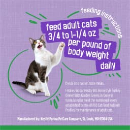 (12 pack) Purina Friskies indoor Meaty Bits Turkey Dinner, Wet Cat Food, 5.5 oz Cans, 24 Pack - Thumbnail 10