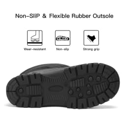 Men's Waterproof Hiking Winter Snow Boots Insulated Fur Liner Lightweight Outdoor Tall Boots - Thumbnail 6